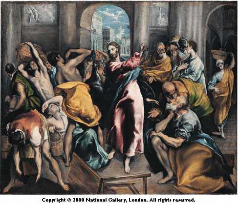 El Greco's Christ Driving the Money Lenders from the Temple.